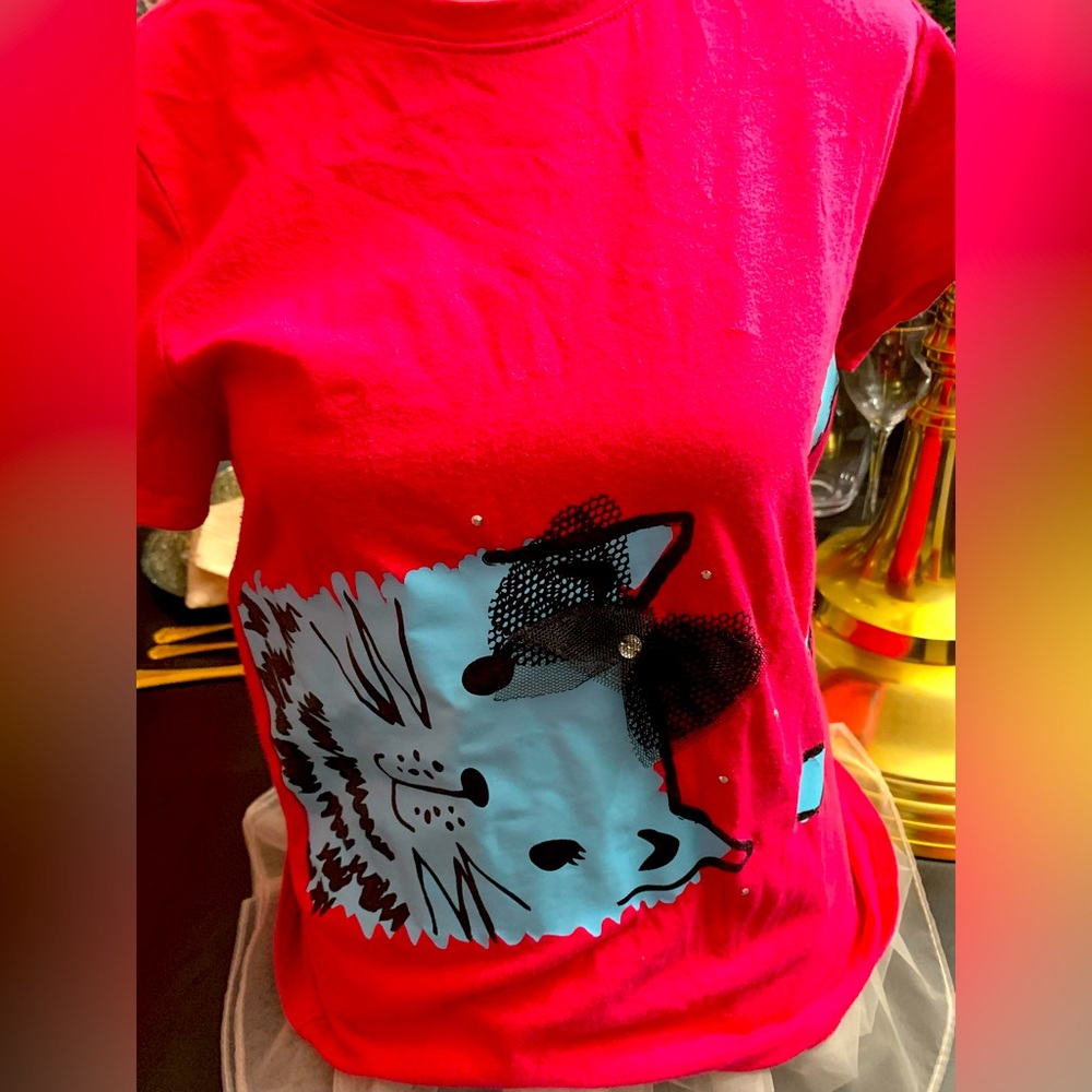 Pink & Blue Graphic T-Shirt